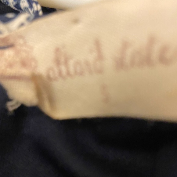 Altar’D State Blue and White Cold Shoulder Long Sleeves Spaghetti Straps Romper - Picture 4 of 6